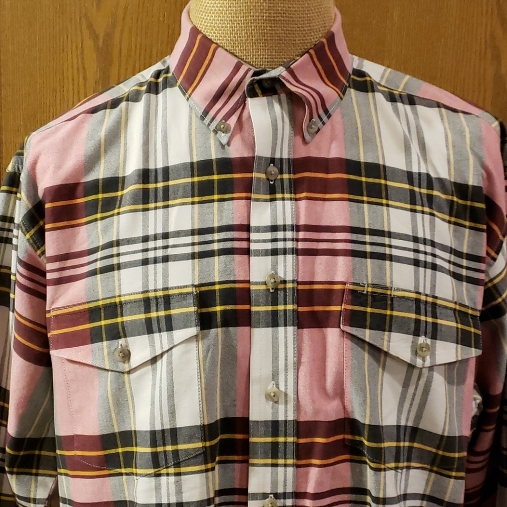 Wrangler pink plaid western shirt like new ❣❣